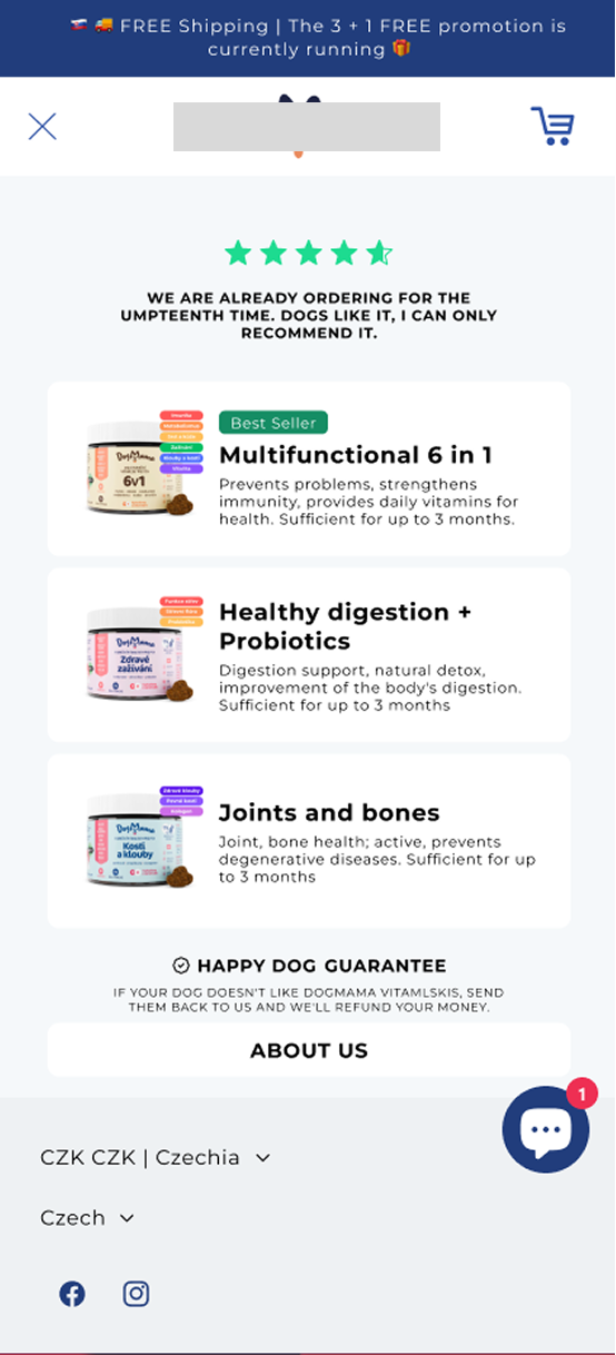 Shopify homepage optimization layout for Rudolph Care